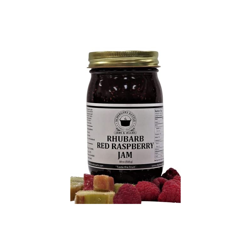 Rhubarb Red Raspberry Jam, 18 oz