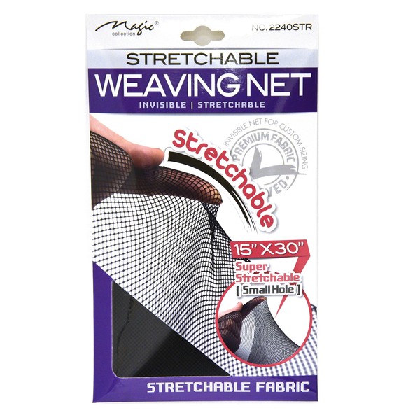 Magic Collection Stretchable Premium Fabric Weaving Net Invisible 15'' x 30'' Super Stretchable Small Hole 2240 STR 12 pack