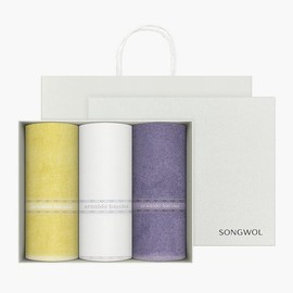 Songwol Towel AB Chain 140g 3 Piece Gift Set  Face Towel Commemorative Towel Return Gift / 송월타올 AB 체인 140g 3매 선물세트 세면타올 기념수건 답례품