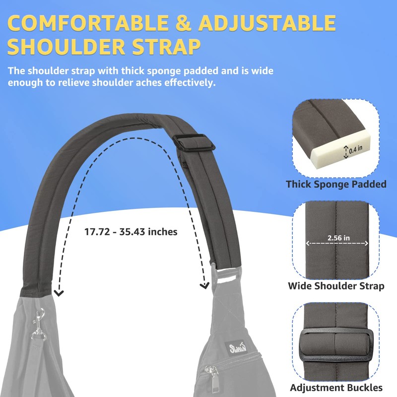 SlowTon Dog Carrier Sling - Thick Padded Shoulder Strap Adjustable