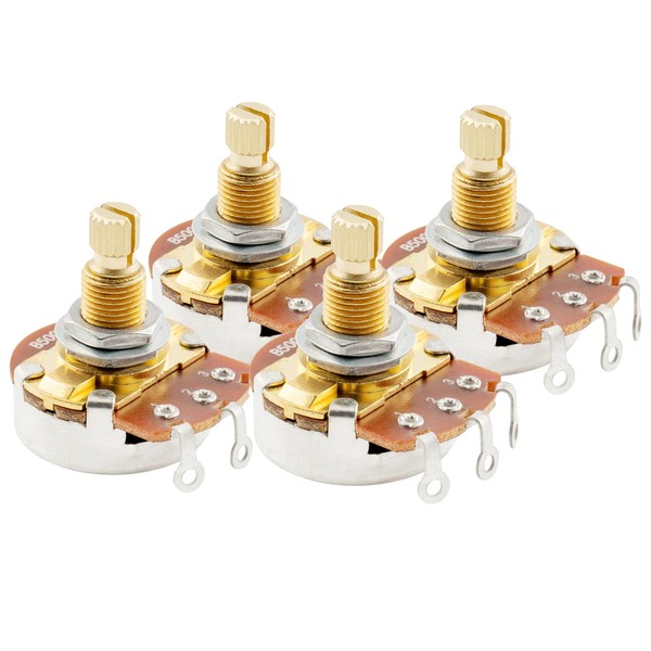 Musiclily Pro Brass Shaft Full Metric Sized Control Pots B500K