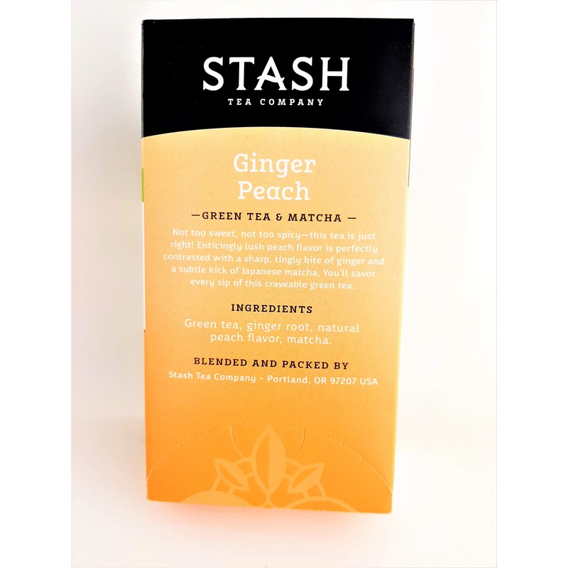 Stash Tea Green Ginger Peach Matcha (Pack of 2)