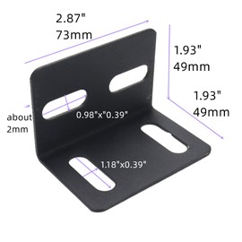 Dahszhi 4Pcs Angle Bracket, 90 Degree L Shape, T Shape, Right Angle Corner Connector, 4 Holes with Adjustable Spacing, 2.87"x1.93"x1.93"