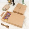 Dadabig Pack of 12 Kraft Paper Drawer Boxes, 19 x