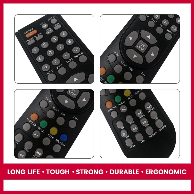 Replacement TV Remote Control For Evotel ELCD3210USB