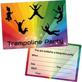 20 x Trampoline Party Birthday Invitations (Invitations Only)
