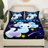 Homemissing Galaxy Axolotl Bed Sheet Set Cute Axolotl Bedding Set