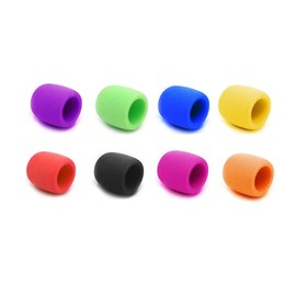 8 Stück Mikrofon Windschutz,Mikrofonabdeckung Staubdicht und Antibakteriell Mic Foam Cover,bunte Mikrofonabdeckungen Handmikrofon Windschutz mit Guter Elastizität Kontraktilität, Pop Schutz Mikro