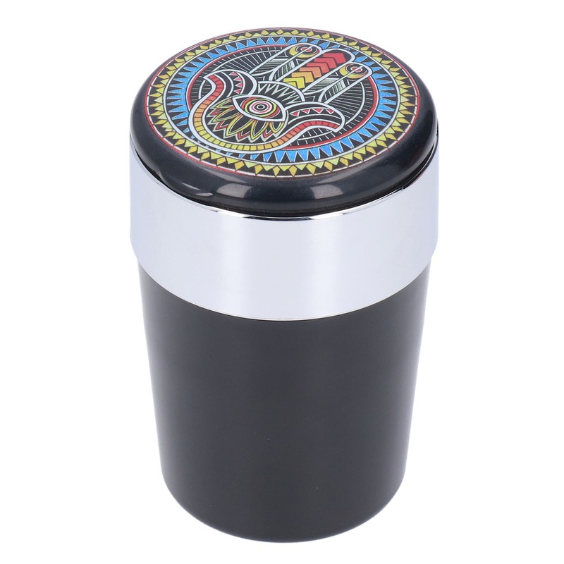 Car Ashtray Smokeless Blue LED Ashtray Cup Holder with Double