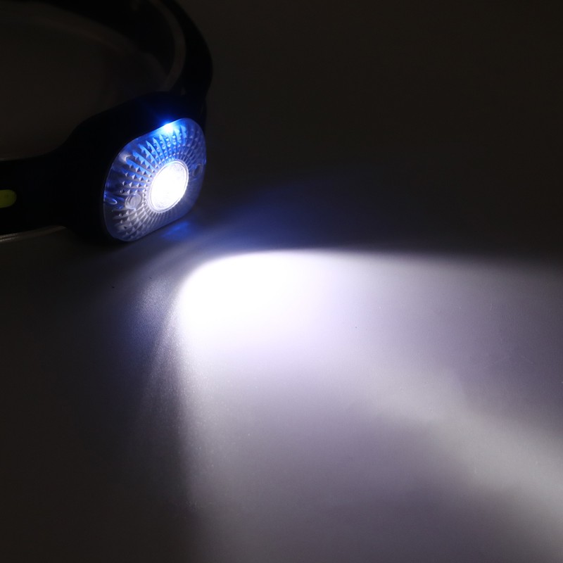 Silicone Headlamp Adjustable Light USB Charging COB Sensing Lamp for
