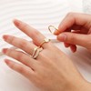 14K Gold Plated Stacking Rings Set for Women Wedding Bands