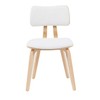 Armen Living Jaguar Mid-Century Upholstered Dining Chair in White Boucle