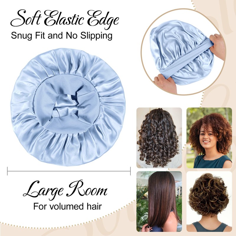 Desmend Silk Bonnet for Sleeping Silk Bonnet for Short Hair