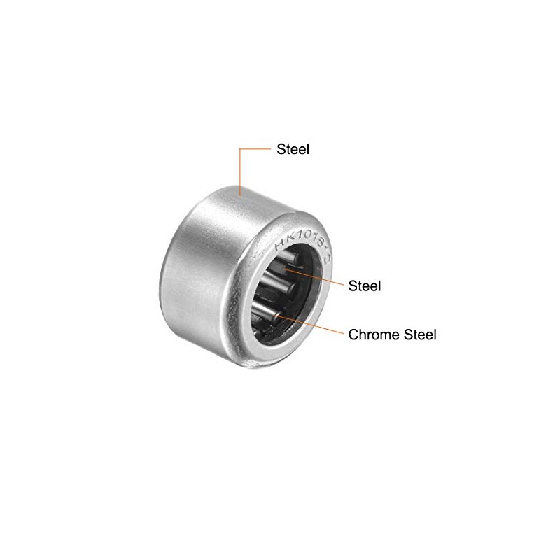 sourcing map HK101610 Needle Roller Bearings Open End 10 mm