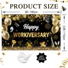 Mocsicka Work Anniversary Decorations Banner Happy Workiversary Backdrop Employee Appreciation