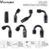 VVORHSBELL 4AN Hose End Fitting 90 Degree Swivel Aluminum Black