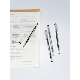 REXloyal 12 Pieces 0.5mm Black Gel Ink Pen Japanese Stationery Extra Fine Chinese Ballpoint Pen for Office School Korean Stationery Supply