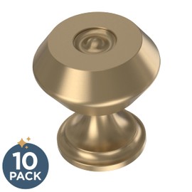 FRANKLIN BRASS Refined Farmhouse (10-Pack) Cabinet Knobs | Champagne Bronze Handles for Dresser Furniture Drawers/Kitchen/Door/Bathroom | 1-3/16" P40054C-CZ-B