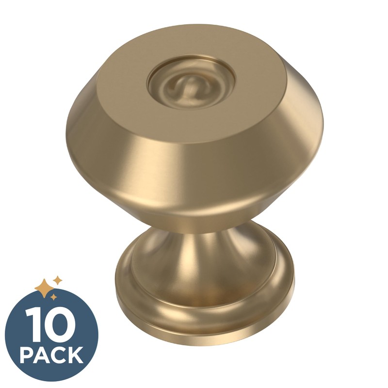 FRANKLIN BRASS Refined Farmhouse (10-Pack) Cabinet Knobs | Champagne Bronze