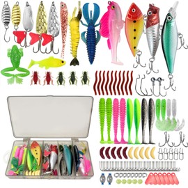 133-Piece Fishing Accessory Set, Including Fishing Lure Set, Bait Box, Fishing Set, Fishing Set, Fisherman Accessories, Compact, Portable, for Anglers on River Lake Sea Comprehensive Fishing Set with