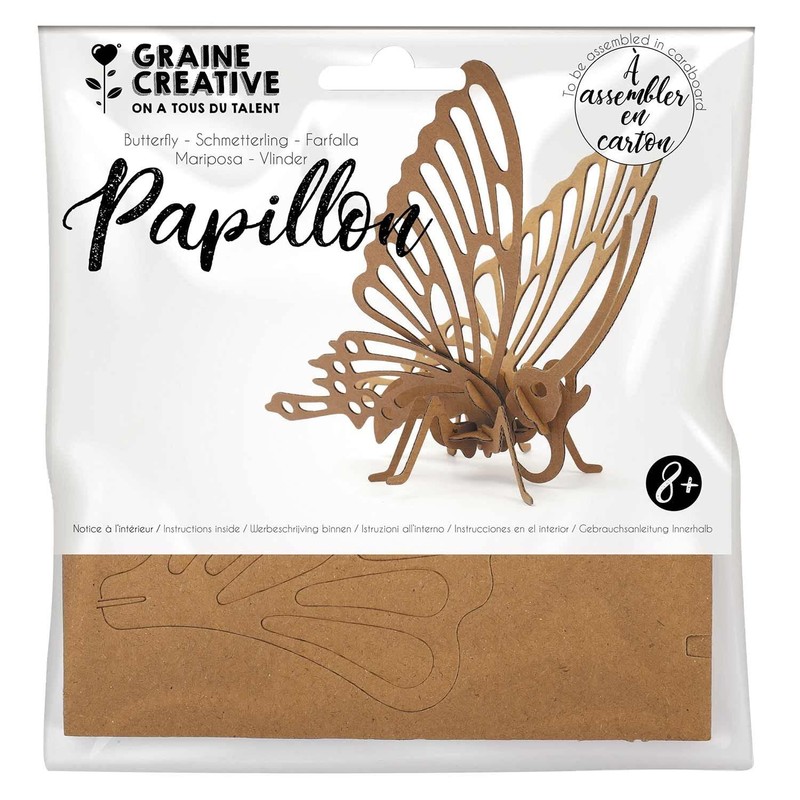 Graine Créative 3D Cardboard Model to Assemble - Butterfly