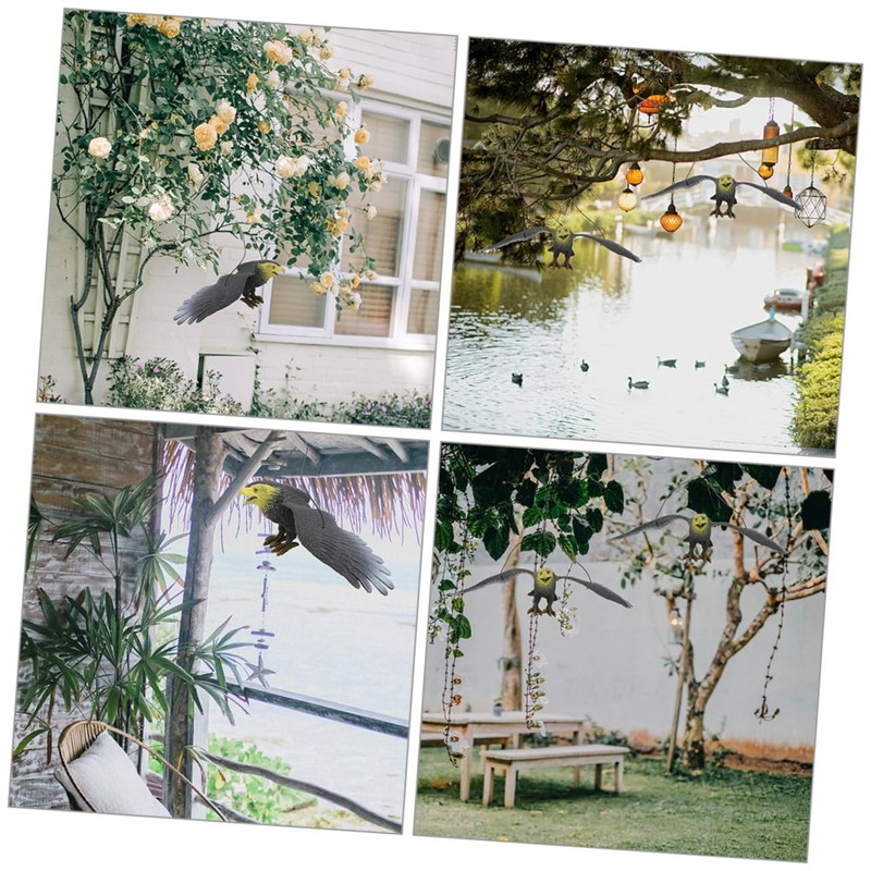 Lifelike Hawk Scarecrow – Decoy for Birds, Pigeons & Cats