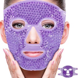 Mscara de Hielo, Mscara de Gel Frio Adecuadas para Ojos HinchadosOjerasMigraaAlivio del Estrs, Antifaz para Dormir Fria y Caliente con Respaldo de... 