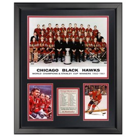 Legends Never Die 1961 Chicago Blackhawks Champions Framed Photo Collage, 16" x 20"