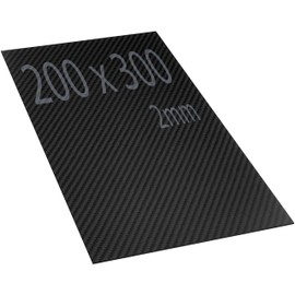 200 x 300 mm Carbon Fibre Board 2 mm Carbon Fibre Plate Strong Matt 3K Carbon Fiber Sheets Robust and High Hardness Carbon Fibre Sheet for CNC Cutting Plate 200mm x 300mm