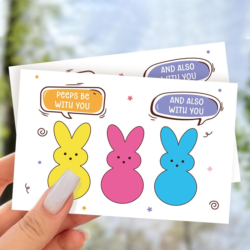 Bablira Funny Bunny Easter Card for Men Women, Peeps Pun