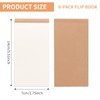 Blank Flip Book, 6 Pack Retro Kraft Mini Sketchbooks, Pocket