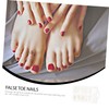 Baluue Removable Art False Nails White Fake Toe Nails Eye-catching