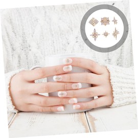 Outanaya 12pcs Vintage Nail Charms Rhinestones Decorative Metal Nail Art Supplies for Unique Designs Elegant for and