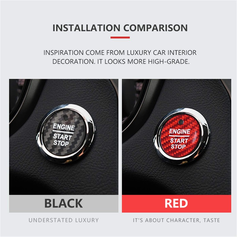 M.JVisun Carbon Fibre One Button Start Button Lid Trim for