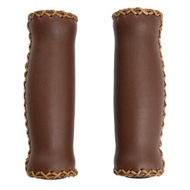 VLG-617A Bicycle Grip [Barrel Grip] 5.0 inches (128 mm), Brown, Left and Right Set