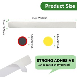 ZDZBLX Magnets for Magnetic Board, Magnetic Square Magnets Strong Magnets (10 Magnets, 6 Strips, Frosted)