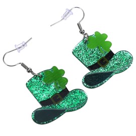 Ipetboom St Patrick's Day Shamrock Earrings for Women Drop Earrings for Parties Spring Celebrations and Special Occasions Skin Friendly Material Charming Accessories