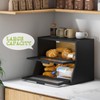 BMOSU Large Bread Box Double Layer Bamboo Bread Box for