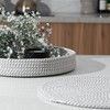 Art PineCone Round Placemats Set of 4, Woven Cotton Rope