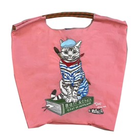 Ball & Chain 313109 (L, PINK) Genuine Large Size P.CAT Cat Cat Pink Shopping Bag Eco Bag, Pink