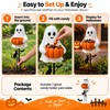 Halloween Ghost Pumpkin Stake Light for Yard – 2D Outdoor