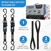 HANDT Retractable Ratchet Straps (2PK) 1in x 6ft - 1,500lb