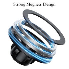 KRAJEWS Metal Magnetic Ball Mount Adapter Compatible with MagSafe, 360 Degree Rotating Mount Fits All 17mm/0.67inch Ball Joint Car Phone Holder, Compatible with All Phones