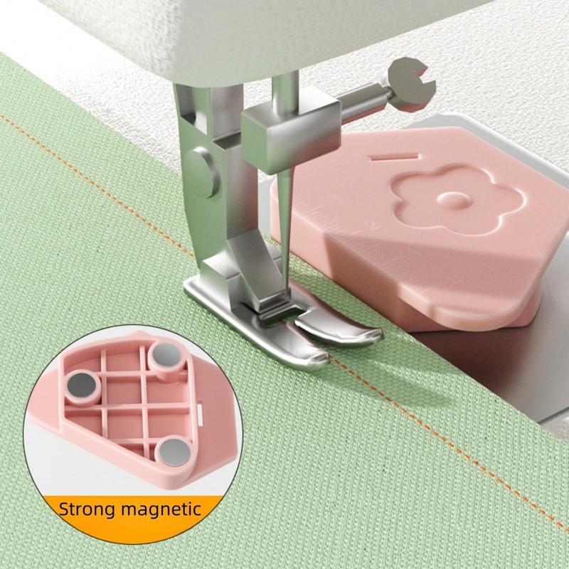 Magnetic Seam Guide for Sewing Machine,Multifunctional Polygonal Hemmer Guide with