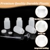OLYCRAFT 20PCS Wide Mouth Plastic Bottles with Caps Lab Plastic