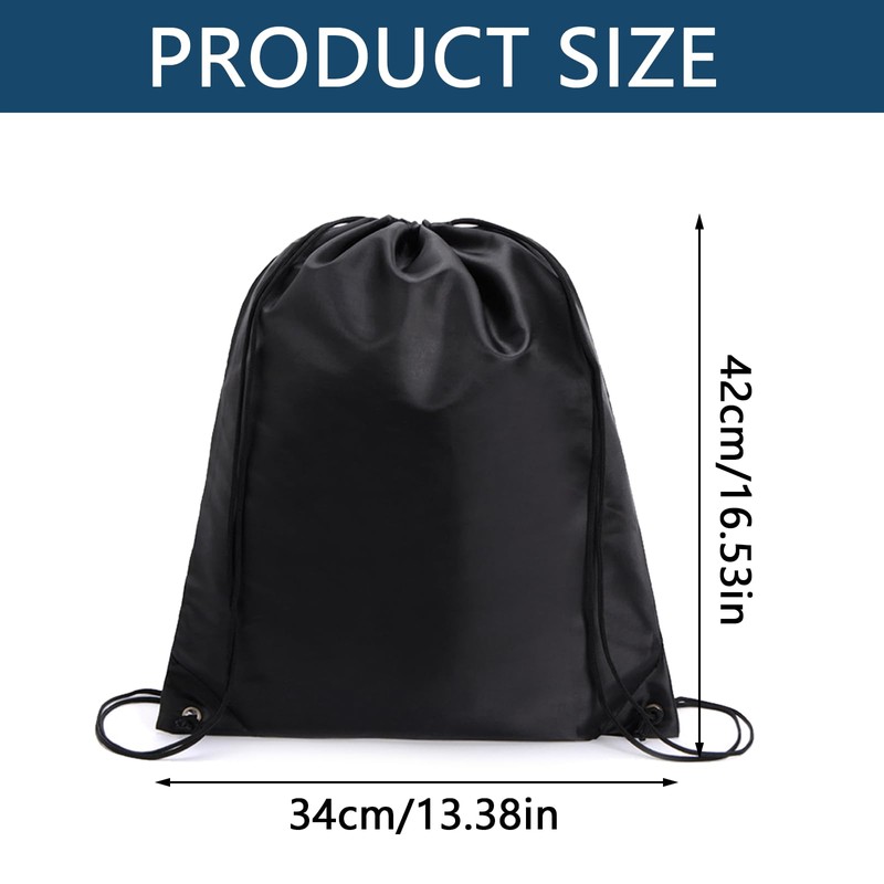 2Pcs Convenient String Sack Cinch Bag Enough Capacity Waterproof Drawstring