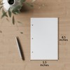 Half Letter 3-Hole Punched Blank Paper, 200 Sheets, 120 GSM,