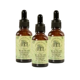 Ore 3 pack Aceite de Orégano Orgánico, 100% Natural, 80% Carvacrol, 30 ml, Pack de 3 Goteros de Aceite de Orégano Silvestre y Orgánico 3 pack