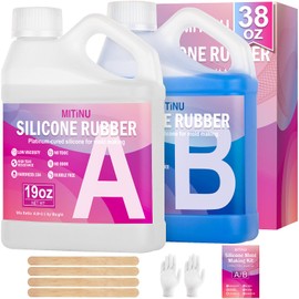 MITINU 38 oz Liquid Silicone Mold Making Kit, 15A Mold Making Liquid Silicone Rubber, Volume Ratio 1:1, Color Sapphire Blue, Suitable for Making Silicone Molds for Resin, Soap, Concrete, Wax