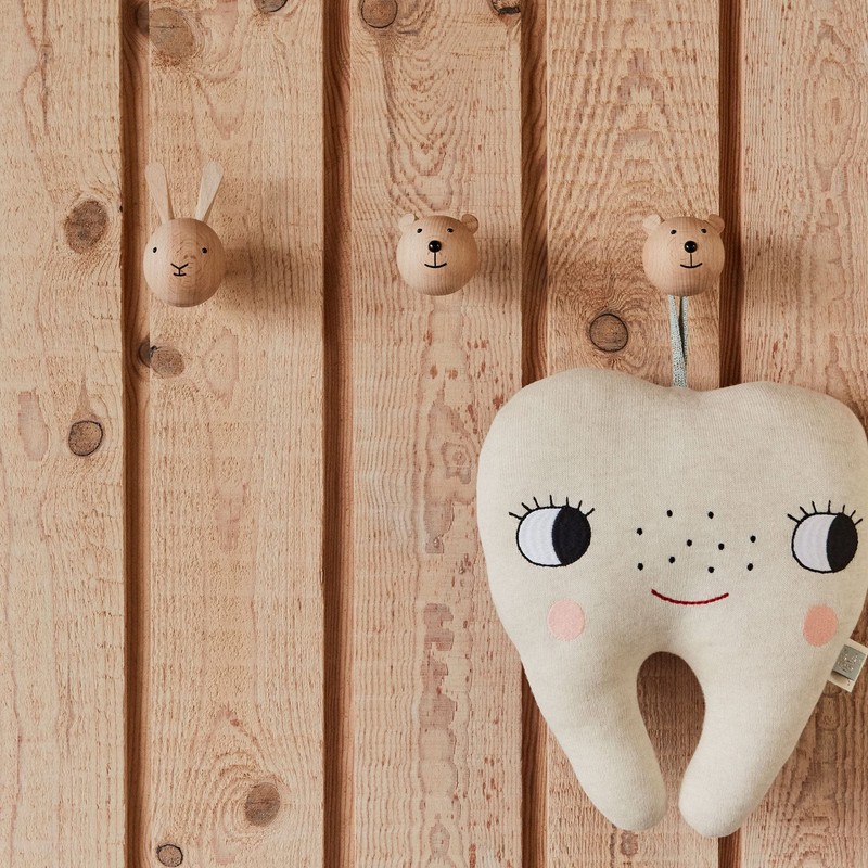 OYOY Mini Wooden Wall Hook Rabbit Coat Hook for Children's